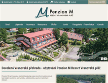 Tablet Screenshot of penzion-m.cz